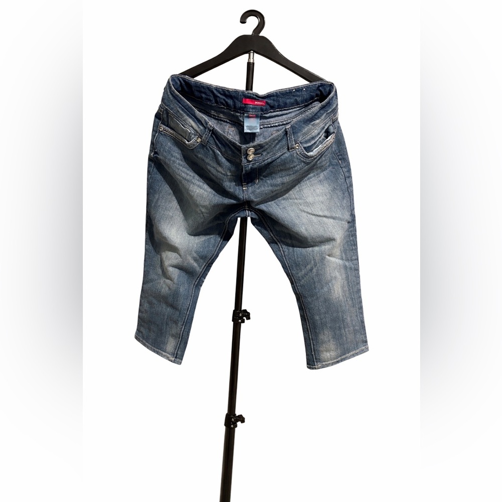 BONGO Dark Blue Denim Capris